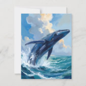 ブルーホエール海アニマルカード (正面)