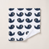 ブルーホエール海コースタルデコール バスタオルセット (ウォッシュタオル)