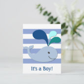 ブルーホエール誕生のお知らせ 案内状 (スタンド正面)