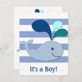 ブルーホエール誕生のお知らせ 案内状 (正面/裏面)