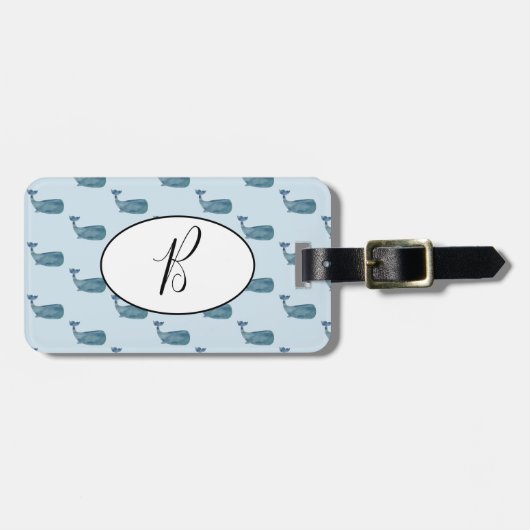 ブルーホエー航海のル荷物タグ ラゲッジタグ (正面横)
