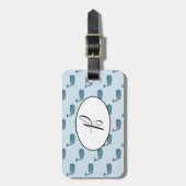 ブルーホエー航海のル荷物タグ ラゲッジタグ (正面縦)