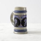 ブルーホッケー選手 ビールジョッキ (正面左)