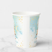 ブルーホットエアバルーンかわいい動物の男の子の赤ちゃんシャワー 紙コップ (右)