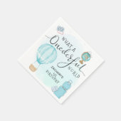 ブルーホットエアバルーンダーフルワールド1st誕生日 スタンダードカクテルナプキン (角)