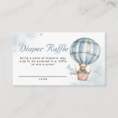 ブルーホットエアバルーンテディベアおむつラッフル エンクロージャーカード (正面)
