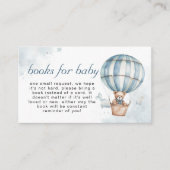 ブルーホットエアバルーンテディベアブックベビー エンクロージャーカード (正面)