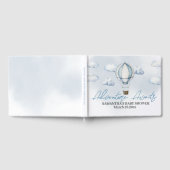 ブルーホットエアバルーンベビーシャワーゲストブック ゲストブック (全面)