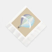 ブルーホットエアバルーンボーイベビーシャワーナプキンズ 縁ありランチョンナプキン (角)