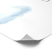 ブルーホットエアバルーンボーイベビーシャワー歓迎サイン ポスター (角)