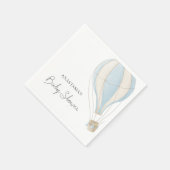 ブルーホットエアバルーンボーイベビーシャワー スタンダードカクテルナプキン (角)