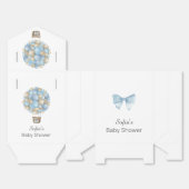 ブルーホットエアバルーンボーイベビーシャワー フェイバーボックス (見開き)