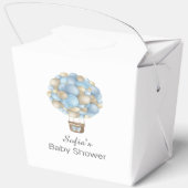 ブルーホットエアバルーンボーイベビーシャワー フェイバーボックス (裏面)