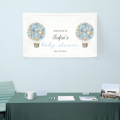 ブルーホットエアバルーンボーイベビーシャワー 横断幕 (トレードショー)