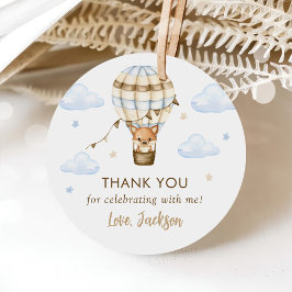 ブルーホットエアバルーンボーイ第1誕生日 フェイバータグ