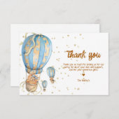 ブルーホットエアバルーンボー サンキューカード (正面/裏面)
