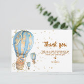 ブルーホットエアバルーンボー サンキューカード (スタンド正面)