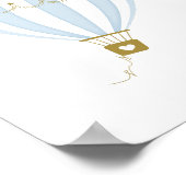 ブルーホットエアバルーン子供部屋&キッズルームポスター ポスター (角)