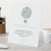 ブルーホットエアバルーン深夜おむつ 台座サイン (インサイチュ)