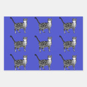 ブルーホットエアバルーン男の子バルーン水色 ラッピングペーパーシート (正面2)