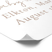 ブルーホットエアバルーン白ベビーシャワーへようこそ ポスター (角)