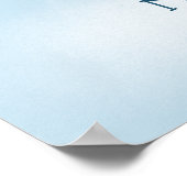 ブルーホットエアバルーン誕生日パーティーウェルカムサイン ポスター (角)