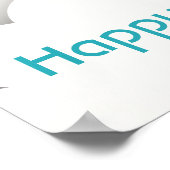 ブルーホットエアバルーン誕生日ポスター ポスター (角)