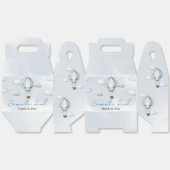 ブルーホットエアバルーン赤ちゃんシャワーお願いボックス フェイバーボックス (見開き)