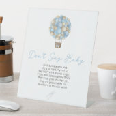 ブルーホットエアバルーン赤ちゃんシャワーはベビー 台座サイン (インサイチュ)