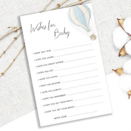 ブルーホットエアバルーン赤ちゃんシャワーベビー