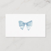 ブルーホットエアバルーン赤ちゃんシャワーベビー エンクロージャーカード (裏面)