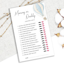 ブルーホットエアバルーン赤ちゃんシャワーママまたはパパ