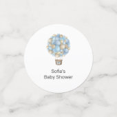 ブルーホットエアバルーン赤ちゃんシャワー コンフェッティ (スモール正面)