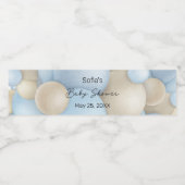 ブルーホットエアバルーン赤ちゃんシャワー ペットボトルラベル (シングルラベル)