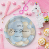 ブルーホットエアバルーン赤ちゃんシャワー ペーパープレート (パーティー)