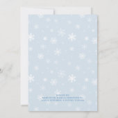 ブルーホットココアマグCo-Edまたはベビー結婚シャワー 招待状 (裏面)