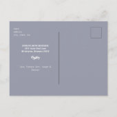 ブルーホットチョコ素朴ベビーコールドシャワー ポストカード (裏面)