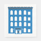 ブルーホテル建物 スタンダードランチョンナプキン (正面)