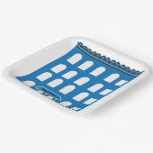 ブルーホテル建物 ペーパープレート (傾斜あり)