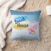 ブルーホライズンビーチハウスクッション クッション (ブランケット)