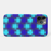 ブルーホライズン: 4色のブルーのチェック柄 Case-Mate iPhoneケース (裏面(横))