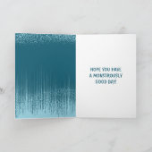 ブルーホラーモンスターゾンビカスタム誕生日 カード (内部)