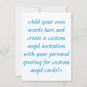 ブルーホリデーエンジェルカスタム招待状または招待状 招待状 (裏面)