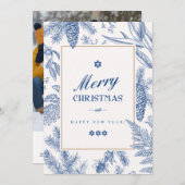 ブルーホリデーフローラ |フォトホリデーカード シーズンカード (正面/裏面)