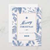 ブルーホリデーフローラ |フォトホリデーカード シーズンポストカード (正面/裏面)