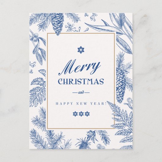 ブルーホリデーフローラ |フォトホリデーカード シーズンポストカード (正面)