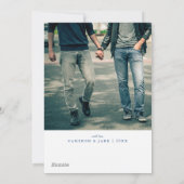 ブルーホリデーフローラ | LGBTフォトホリデー シーズンカード (裏面)