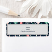 ブルーホリデープリントクリスマス ラベル (インサイチュ)