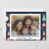 ブルーホリデープリントフォトクリスマスカード シーズンカード (正面)