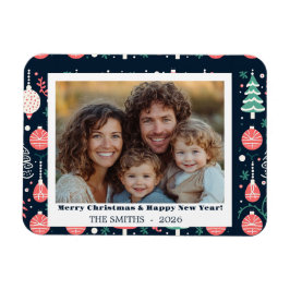 ブルーホリデープリントフォトクリスマス マグネット